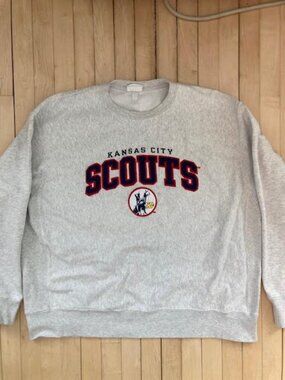 Vintage Champion Reverse Weave Kansas City Scouts NHL Crewneck Sweatshirt 2XL